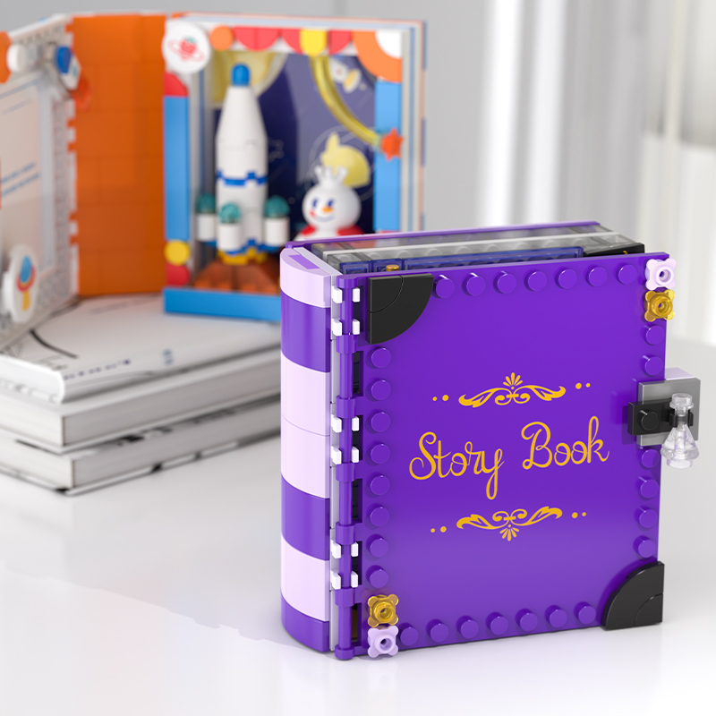 JAKI佳奇积木蜜雪神奇魔法屋相册书摆件2025新款男女生日礼物雪王