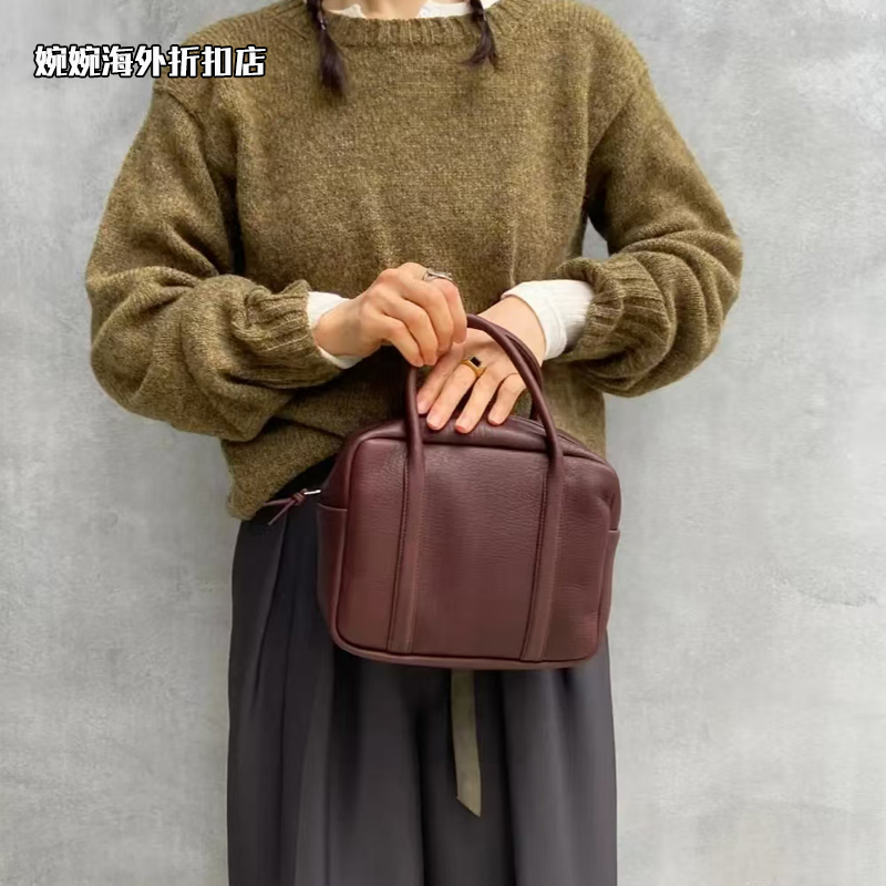 麂皮波士顿保龄球包斜跨包