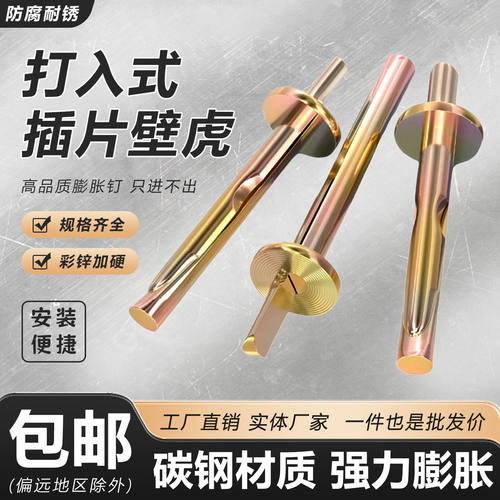 敲击式壁虎插片壁虎膨胀钉膨胀门窗吊顶膨胀螺丝螺栓大全M6M8