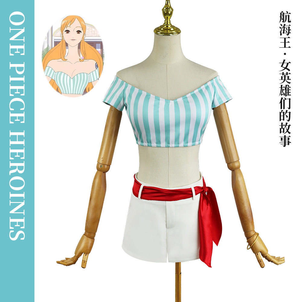 海贼王同款cos服女英雄们的故事娜美露肩套装cosplay游戏动漫衣服