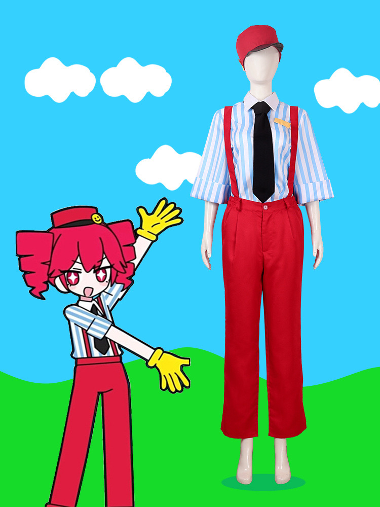 催眠术重音cos服 催眠师MV 初音重音 Teto服带帽子背带裤套装现货