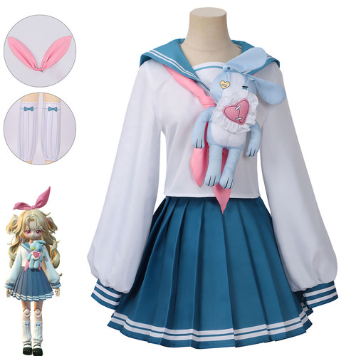 蛋仔哑女cos服转校生桃乐丝JK裙cosplay成人儿童动漫游戏兔子爱心