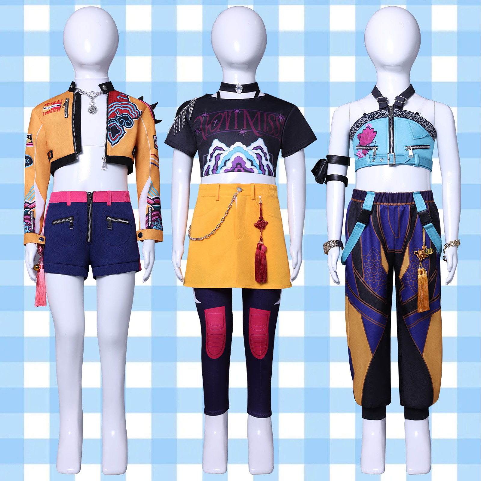 K-POP猎魔女团cos服儿童款 米拉 佐伊 鲁米cosplay动漫全套万圣节