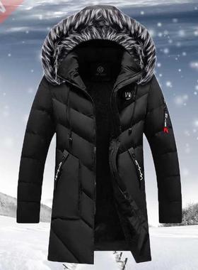 Winter Jacket Men 2021 Fashion Fur Hooded Male Parka Jacket