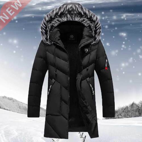 Winter Jacket Men 2021 Fashion Fur Hooded Male Parka Jacket