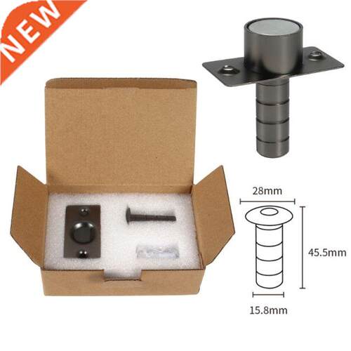 Ultra Thin Invisible Stainless Steel Black Door Stop Magneti