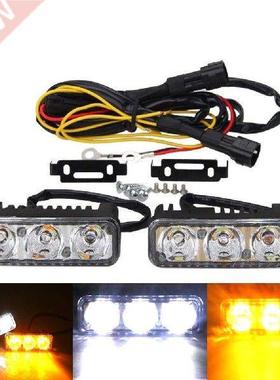 2PCS High Power 6 LED Daytime Running Light 12V Car White