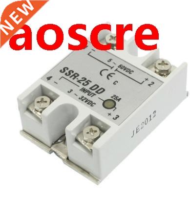 10 pcs SSR-25DD Single-Phase Solid State Relay 25A/110V DC