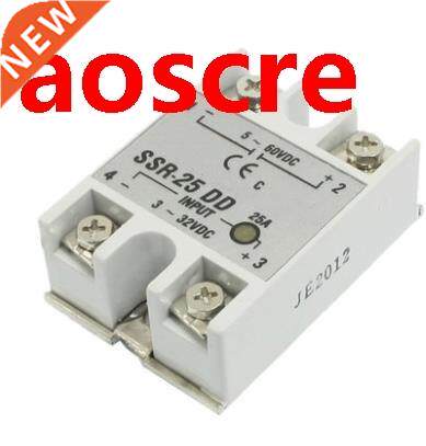 10 pcs SSR-25DD Single-Phase Solid State Relay 25A/110V DC