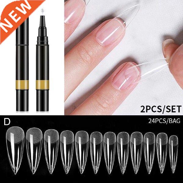 1 Set Nail Tips Glue Wear-Resistant Nail Glue Pen