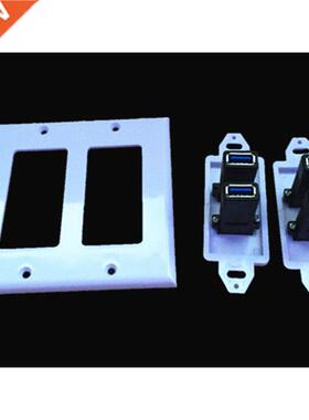 High Quality 4Port USB 3.0 Wall Face Plate Socket Coupler Ou
