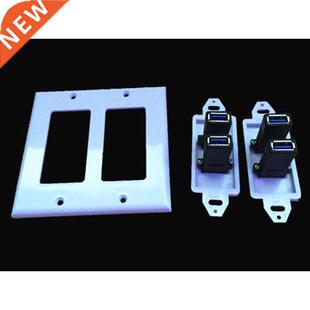 High Quality 4Port USB 3.0 Wall Face Plate Socket Coupler Ou