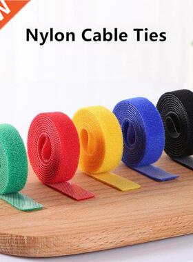 New 1PC 1/5M/Rl Cable Ties Power Wire Loop Tape Multifunct