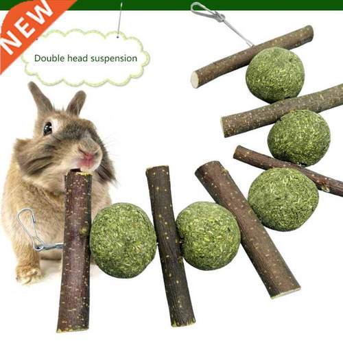 Pet Rabbit Chew Toy Small Animal Grass Balls Wood Sticks