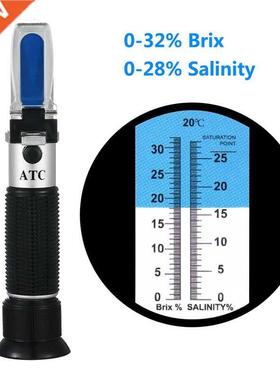 Brix salinity Refractometer Brix 0-32%/salinity 0-28% Brix H