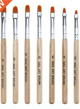 7Pcs Wooden Nail Painting Photapy Pen Brush Acrylic