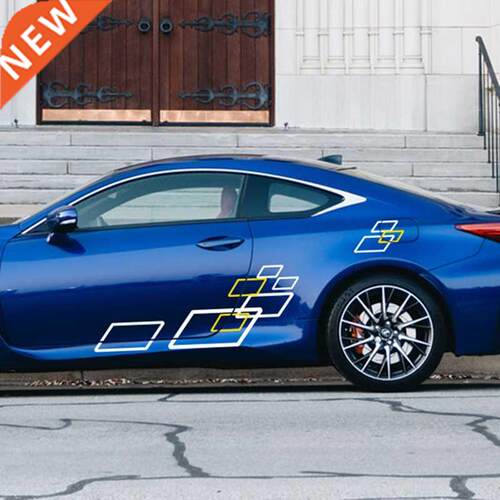 2pcs Car Sticker Both Side Body Auto Vinyl Film Stylish Pers