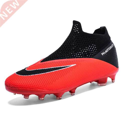 Breathable Mesh Men's Soccer Shoes TF/FG High-Top Sock Sneak