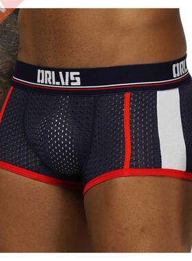 Mesh Cotton Boxershorts Men Comforable Panties Set трус