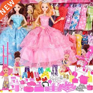 Barbie doll music wink dress up Princess wedding gift set