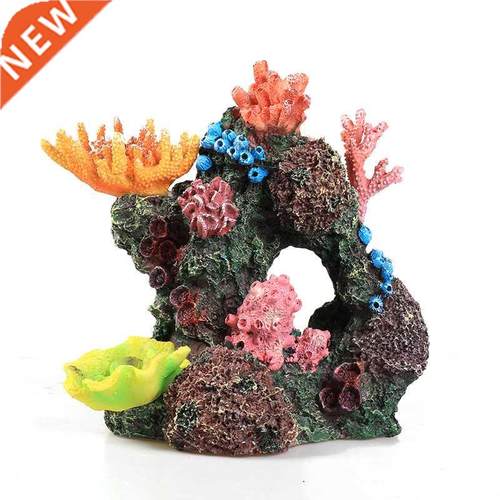 Fsh Tank Aquarum Landscape Coral Rockery Shell Smulaton