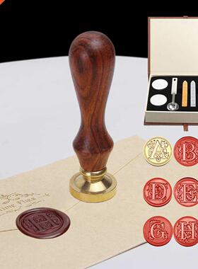26 Letter Pattern Retro Sealing Wax Set  Paper Envelope D