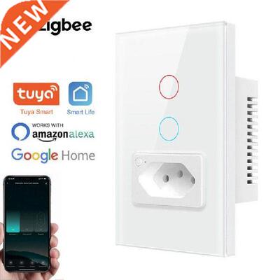 Tuya Zigbee Brazil Wall Switch Socket Smart Light Switch
