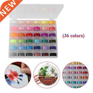 36 Colors Sewing Machine Line Set with Box Home Embroidery T