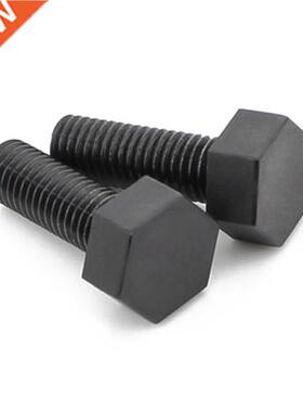 50PCS M6x 15mm Black Nylon Metric Hexagonal Bolt, Hex Screw