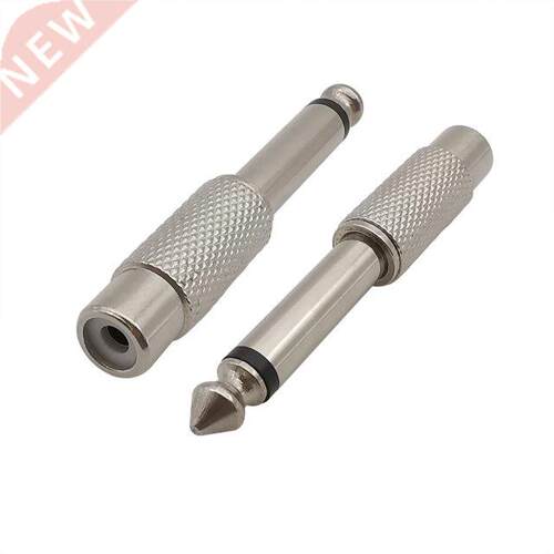 2Pcs 6.35mm Male 1/4 Inch for Mono Jack Plug Audio Connector