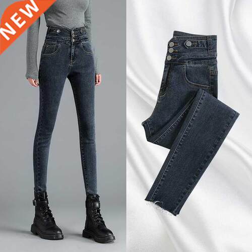 Spring new high-waist jeans women tight stretch pants 牛仔裤