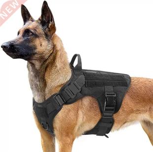 Tactical Pet Harness And Leash Set Buckle Big Dog Vest Germ