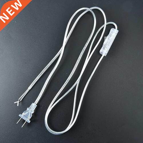EU Plug Line Cable 1.8m On Off Power Cord For LED Lamp With