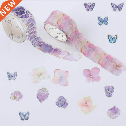 200Pcs/Roll Flower Petals Washi Tape Diary Paper Stickers Ro