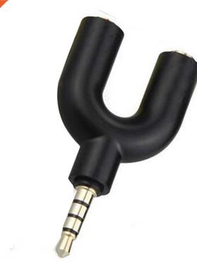 lack U Shape 3.5mm Splitter Audio 1 Male to 2 Female Earpho