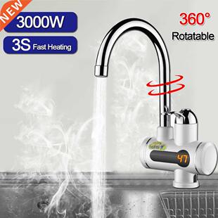 3000W Electric Faucet Water Heater Temperature Digital