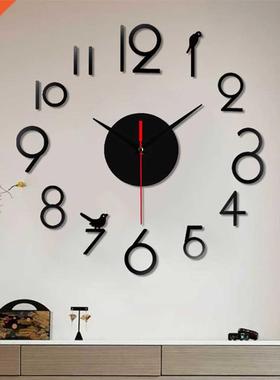 Frameless Diy Wall Mute Clock 3d Mirror Sticker Home Decor W
