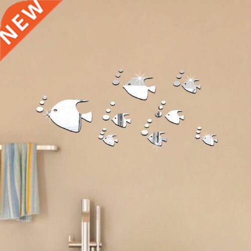 Bubble Fish Wall Stickers Marine Fish Mirror Stickers