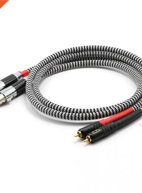 Pair X407 ST-48B 5N OCC Silver Plated RCA TO Carbon Fiber XL