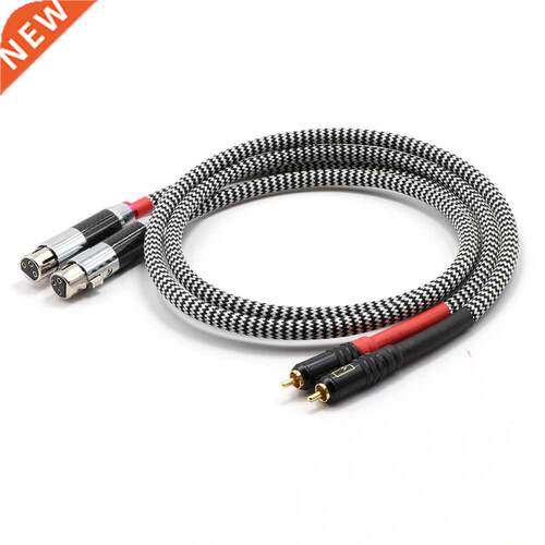Pair X407 ST-48B 5N OCC Silver Plated RCA TO Carbon Fiber XL