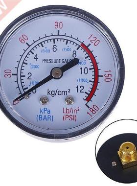 Bar Air Pressure Gauge 1mm 1/4 BSP Thread 0-180 PSI 0-12