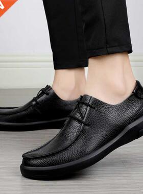 Men Oxfords Genuine Leather Dress Shoes Brogue Lace Up Mens