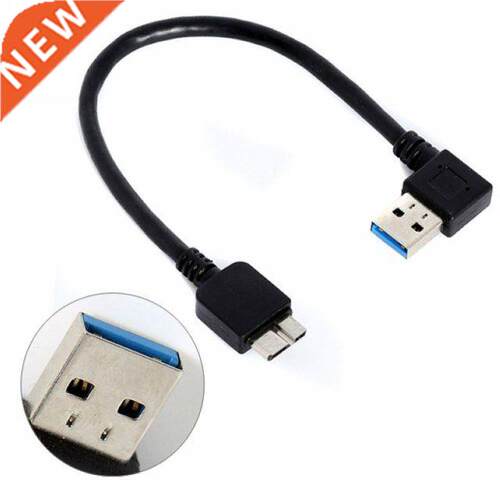 1pc 20cm High Speed USB3.0 apter Cable Black USB 3.0 Right