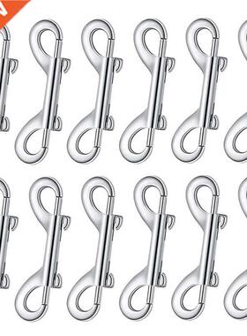 12 Pieces Double Ended Bolt Snaps Hook Zinc Alloy Double Tri