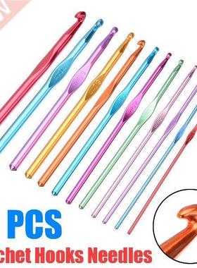 14pcs/set Multi Color Aluminum Crochet Needles 14 Sizes