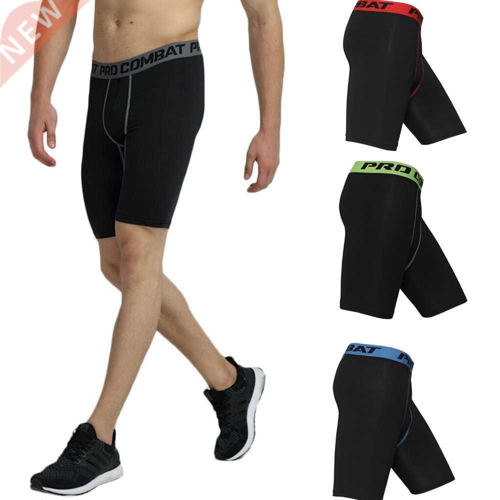 Men's Shorts Sports Gym Compression Fitness Jogger R