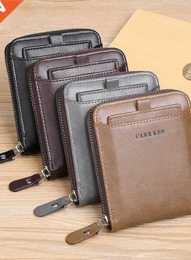 Men's wallet made of leather Wax oil skin purse for men Coin
