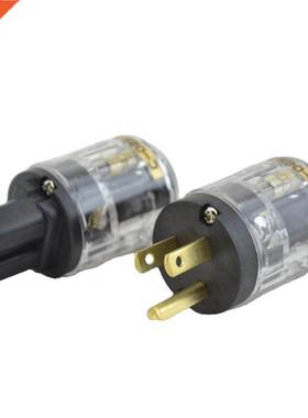Gold-Plated US Plug Power Cord IEC Connector for  Audio A