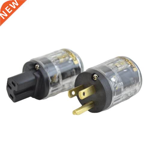 Gold-Plated US Plug Power Cord IEC Connector for  Audio A