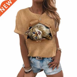 2022 Summer New Fashion Tshirt Women 3D Printing Kawaii Cute